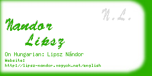 nandor lipsz business card